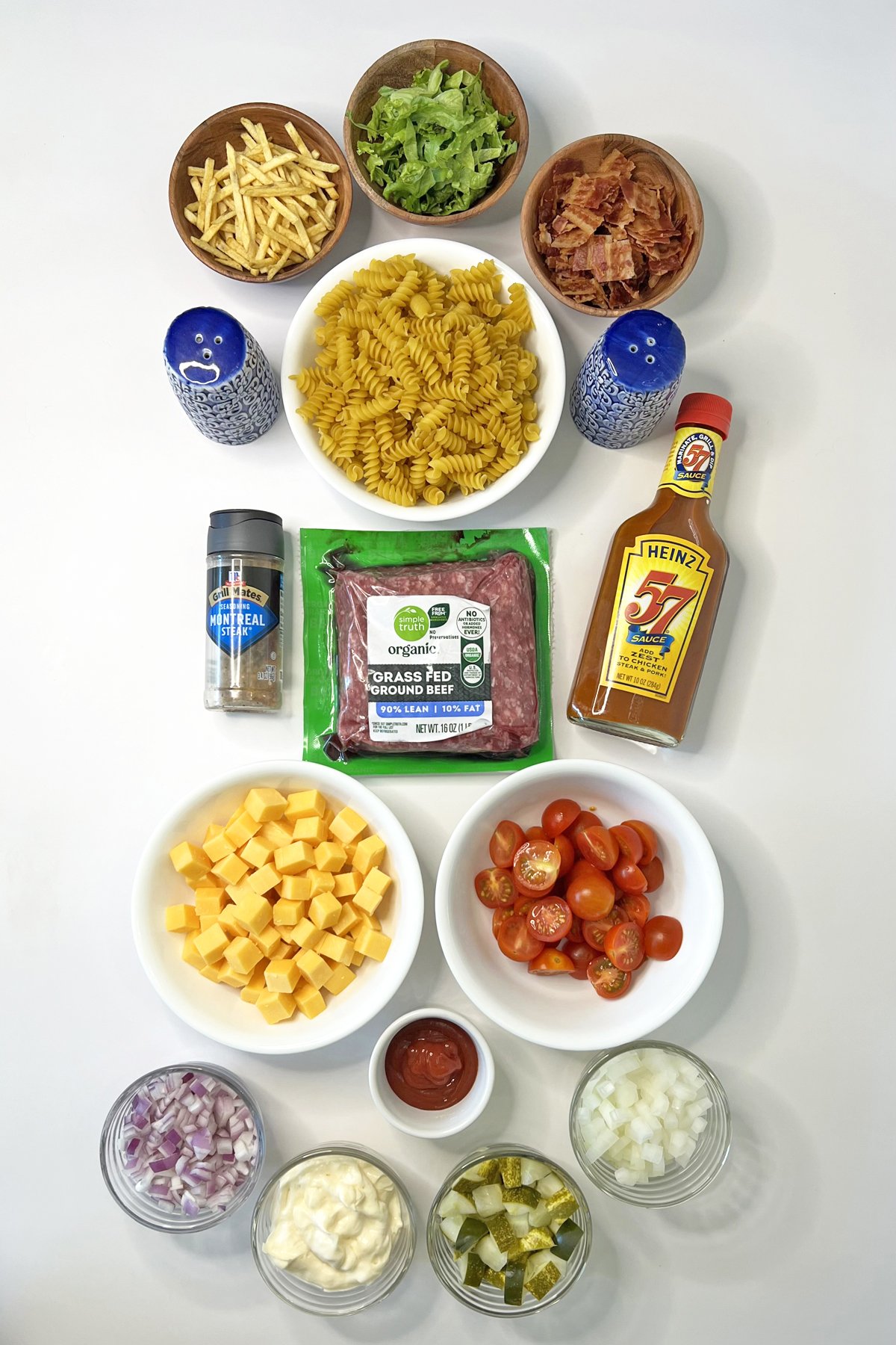 Ingredients for Jimmy Buffett Pasta Salad