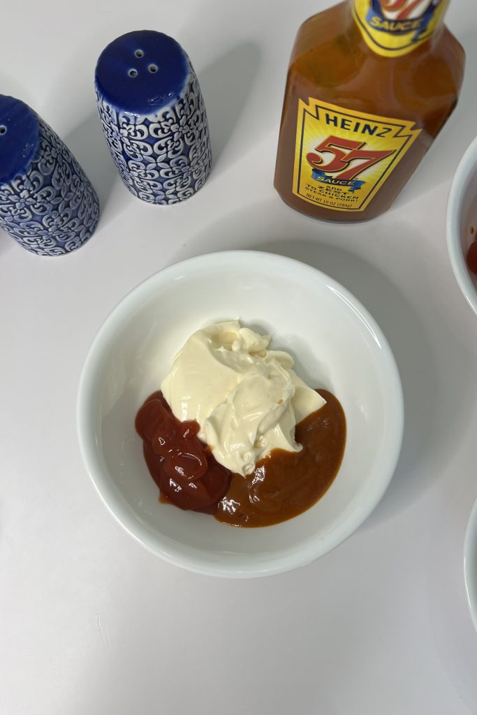 Sauce ingredients in a bowl.